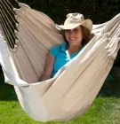 Cayo grande nature - hanging chair from South America natural white cotton by MacaMex MA-11100 color сельская местность / бежевый