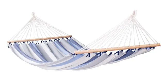 Alisio Sea Salt - Double Spreader Bar Hammock Outdoor by LaSiesta LS-ALR16-13 color blue