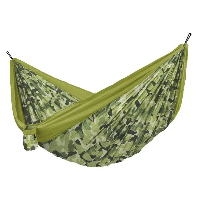 Colibri 3.0 Camo Forest - Double Travel Hammock with Suspension by LaSiesta LS-CLT19-C4 color vert