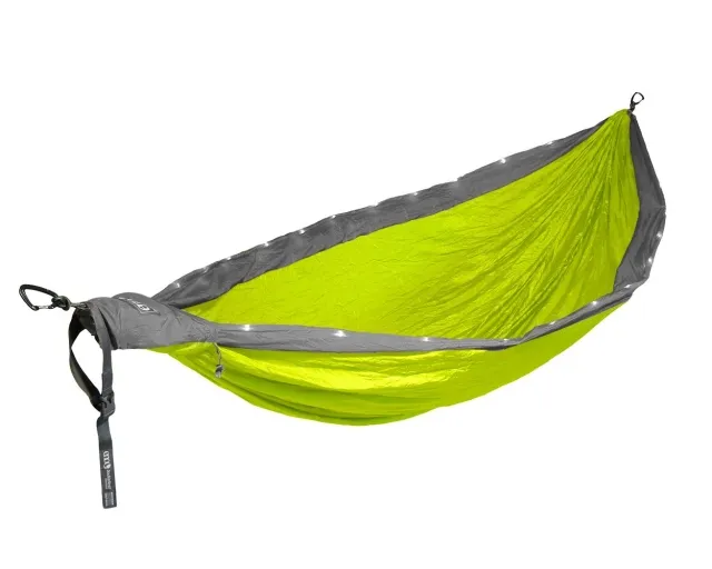 eno DoubleNest LED Hamac de voyage ultra-léger avec lumière, jaune gris gris by ENO EN-DL076-OLD color jaune