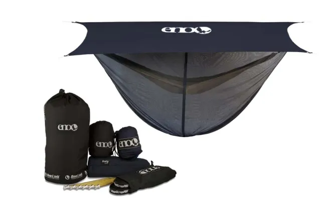 One link double nest outdoor Set de hamacs by ENO EN-ONLK-DH color bleu