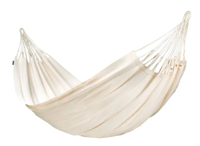 Modesta Latte - Hamac double en coton bio, naturel blanc by LaSiesta LS-MOH16-X1 color nature / beige