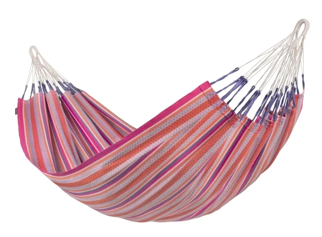 Modesta Flamingo - Hamac double en coton bio, rose by LaSiesta LS-MOH16-X2 color rose