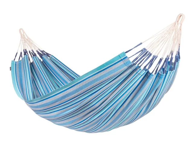 Modesta Azure - Hamac double en coton biologique, bleu by LaSiesta LS-MOH16-X3 color bleu