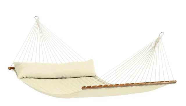 Alabama Vanilla - Quilted Kingsize Spreader Bar Hammock by LaSiesta LS-NQR14-11 color creme