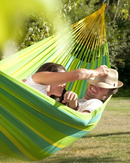 Colombian weatherproof Double Hammock SONRISA lime by LaSiesta LS-SNH16-4-OLD color 緑色