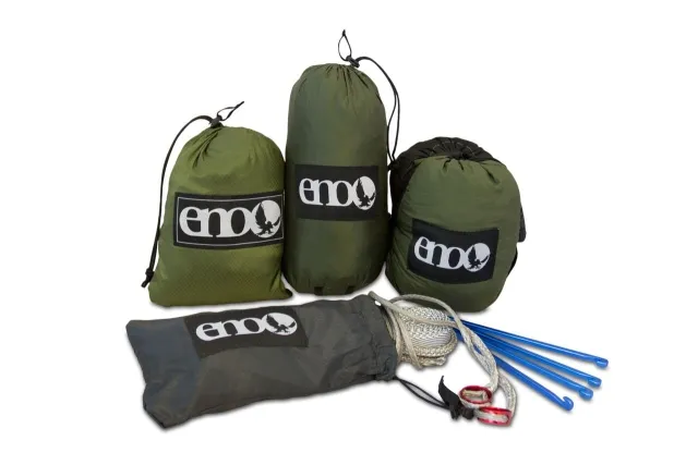 Hamacs eno SubLink Système complet avec habillage pluie, moustiquaire, matériel de montage by ENO EN-ONLK-LH-056-OLD color vert