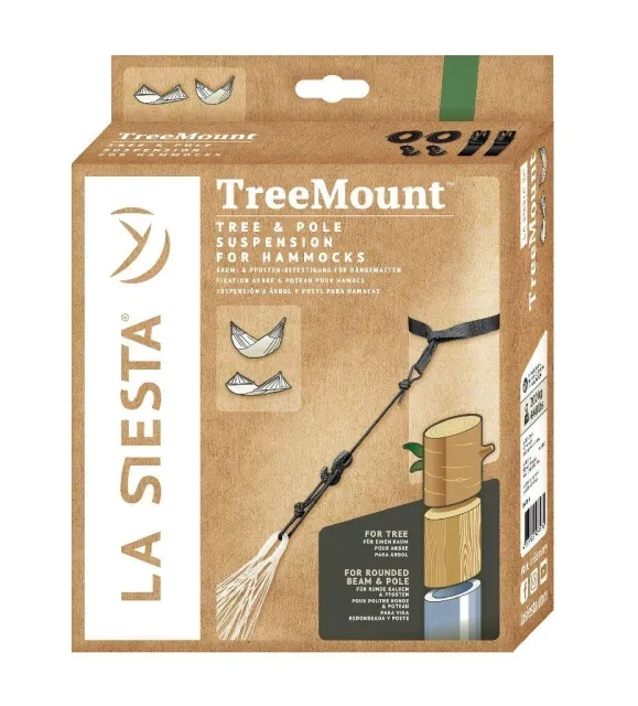 TreeMount Black - (Tree and Pole) Suspension Set for Hammocks by LaSiesta LS-TMF45-9 