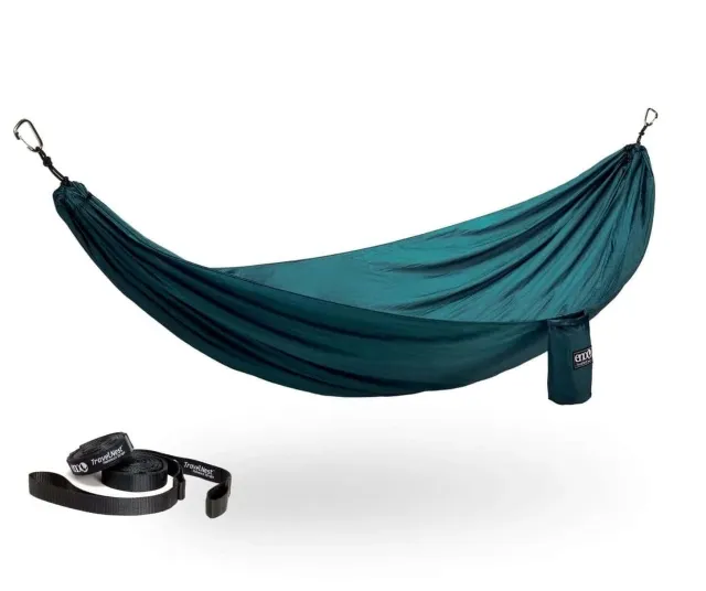 TravelNest Hammock + Straps Combo Marine by ENO EN-TRN054 color bleu
