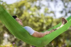 Hamac mexicain en filet Single grande Plus vert clair by MacaMex MA-00313 color vert