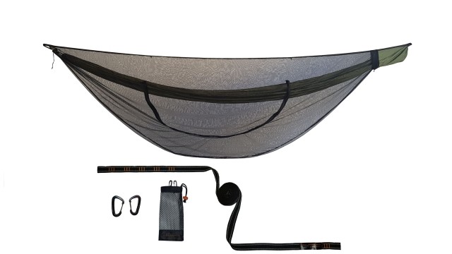 JUNGLE Hammock Set with Mosquito Net and Tree Straps by Bushmen BU-1JUHASET color green